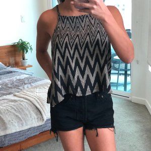 Urban Outfitters tribal flowy open back top in S